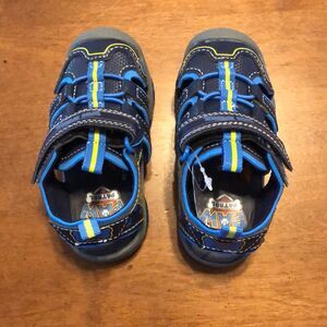 Toddler size 6 Light up Paw Patrol navy blue closed toe sandals